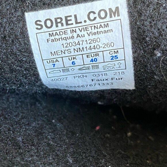 Sorel Men’s 1964 PAC T Waterproof Insulated Duck Boots Nutmeg Black Size 7 - Picture 7 of 8